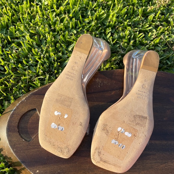 Stuart Weitzman Nudistlucite clear Wedge size 10👟 - Picture 10 of 10